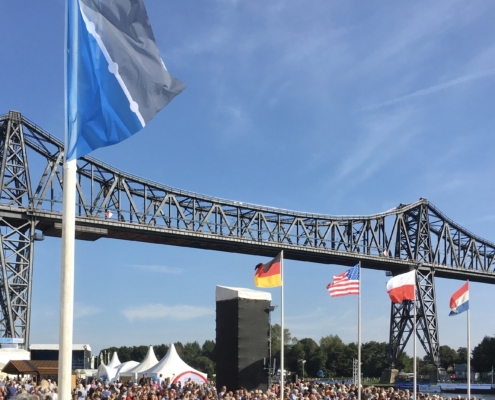 Bild vom Kanal-Cup an der Rendsburger Hochbrücke